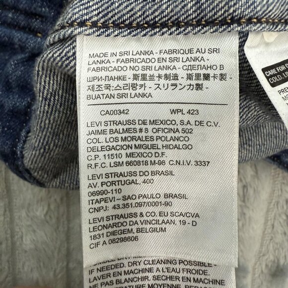Levi's Vest Womens L Denim Button‎ Up Trucker Blue Western 100% Cotton Pockets - Picture 10 of 11